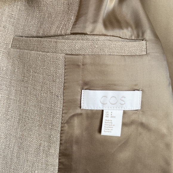 COS Open Front Linen Blazer - Picture 5 of 7